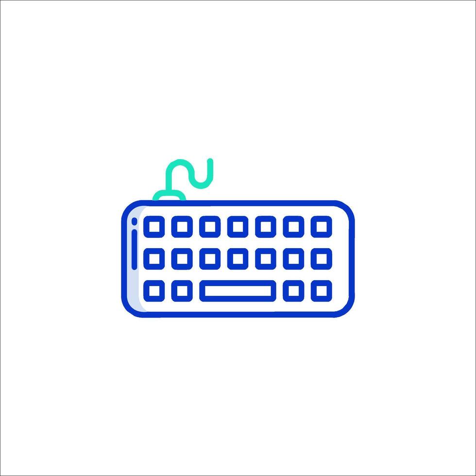 A computer keyboard icon on a white background vector