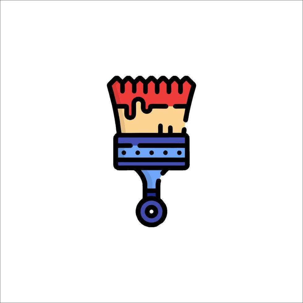 A paintbrush icon on a white background vector