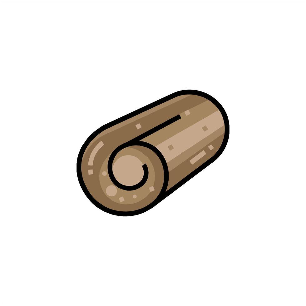 A rolled up log icon on a white background vector