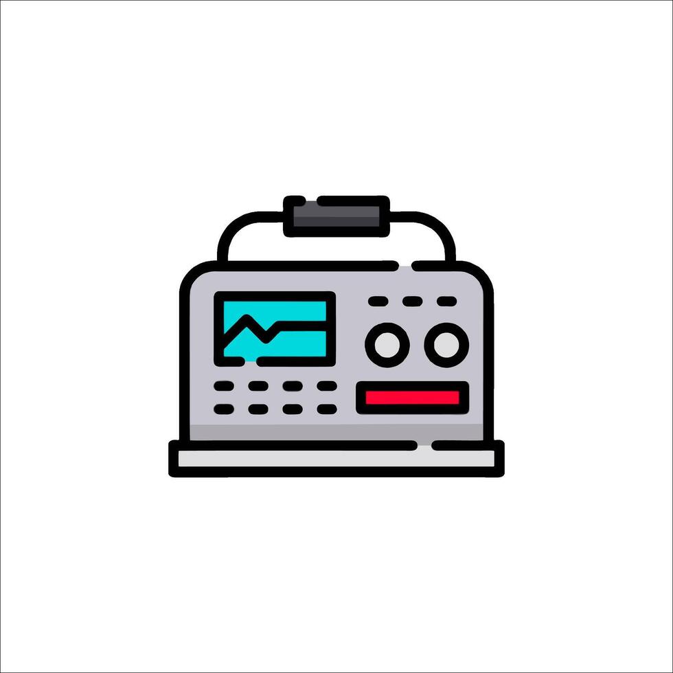An icon of a computer with a monitor and a clock vector