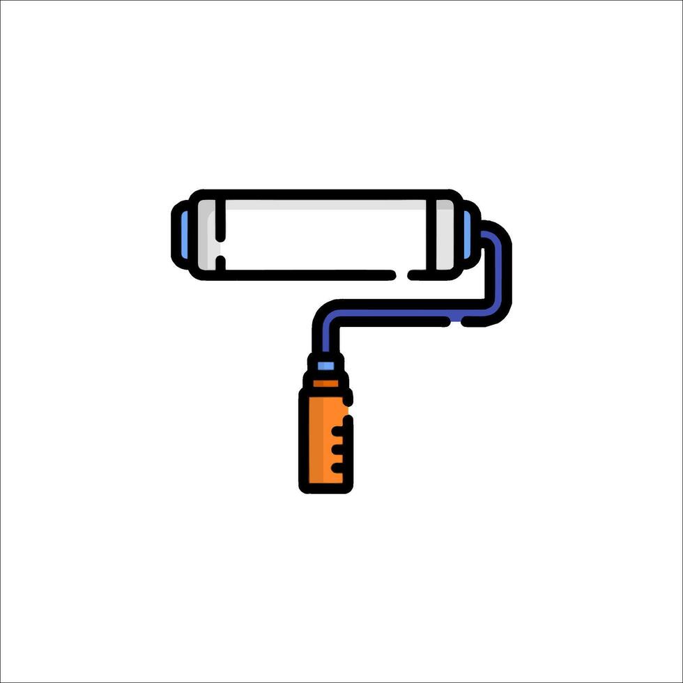 A paint roller icon on a white background vector