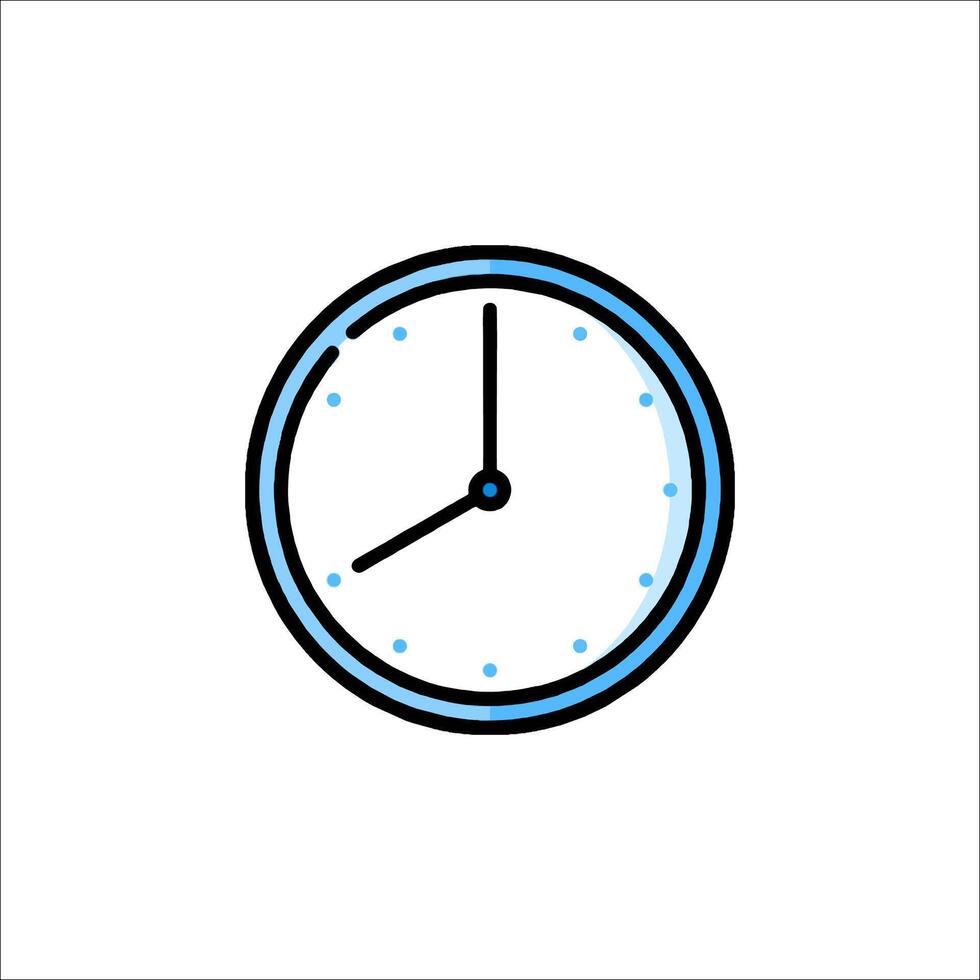 A clock icon on a white background vector