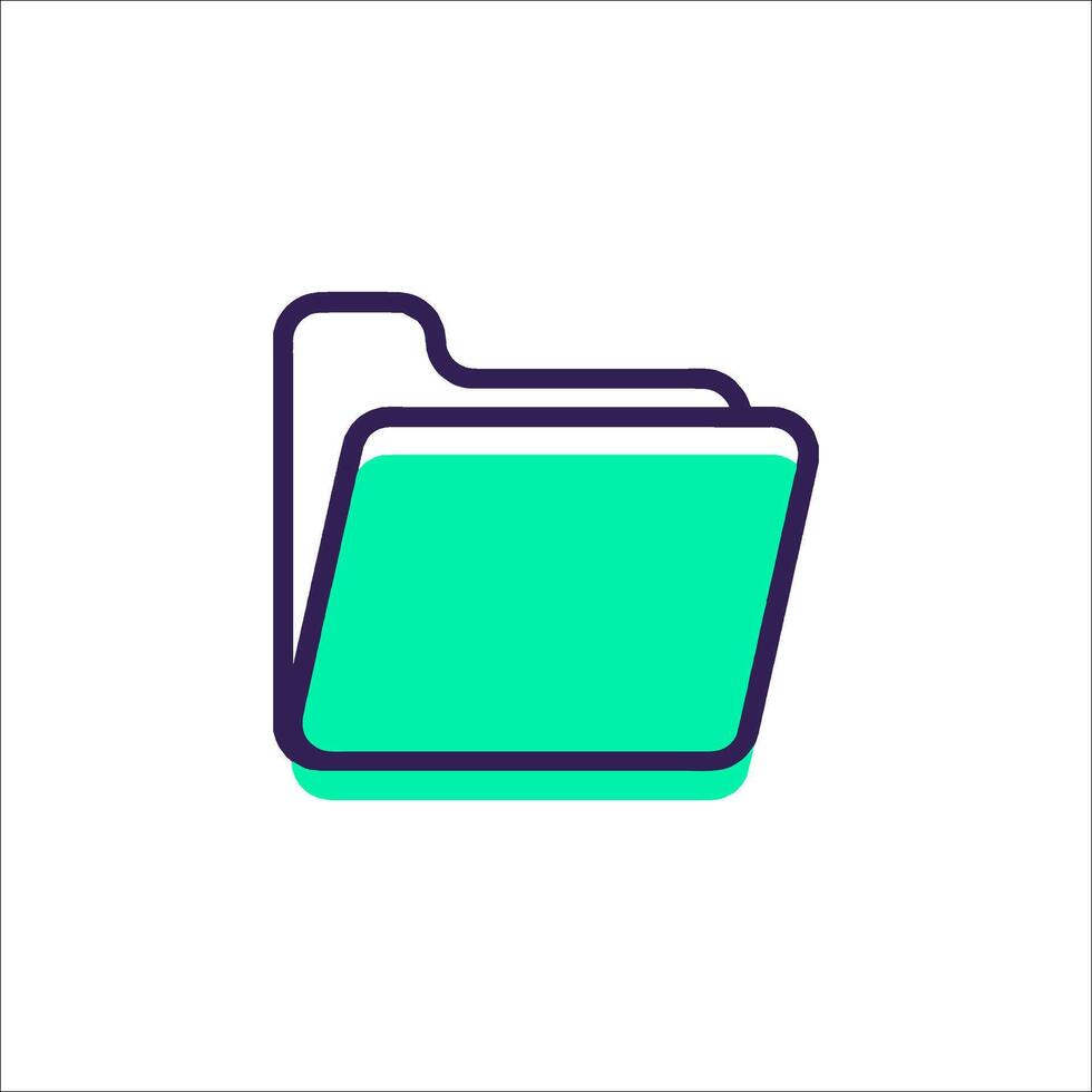 A folder icon with a green background vector