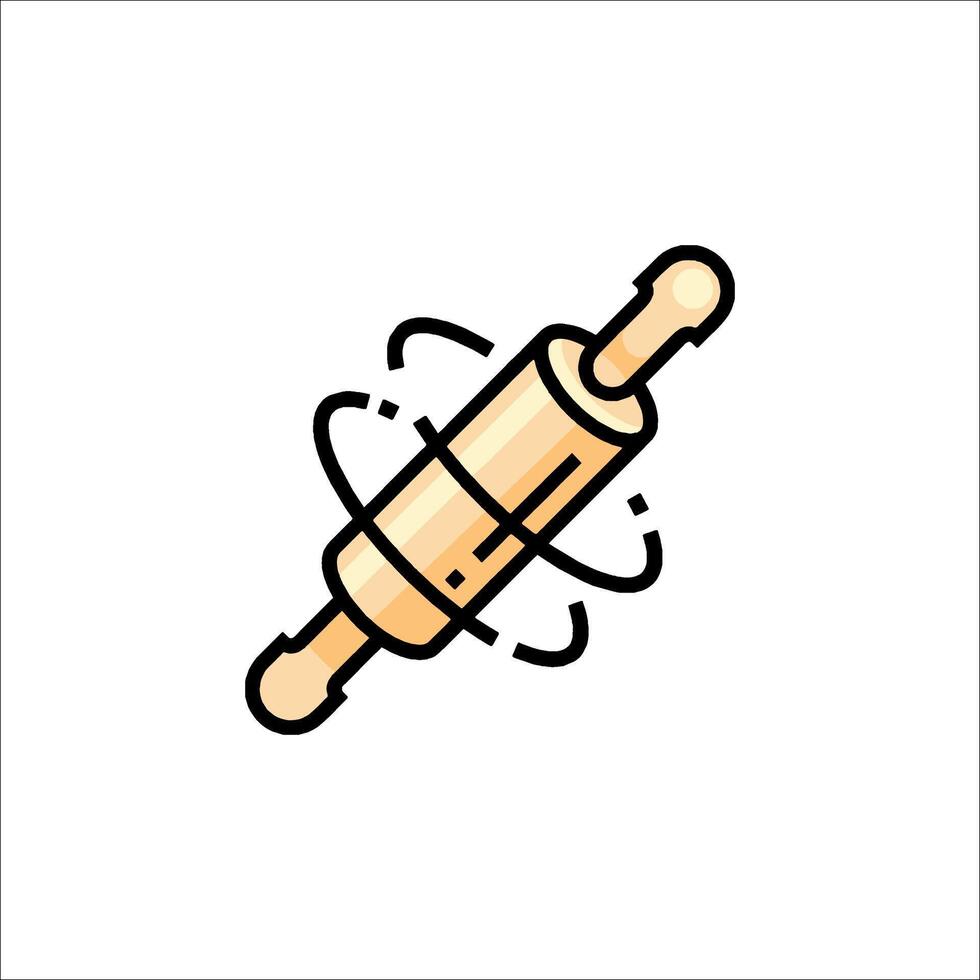 A rolling pin icon on a white background vector