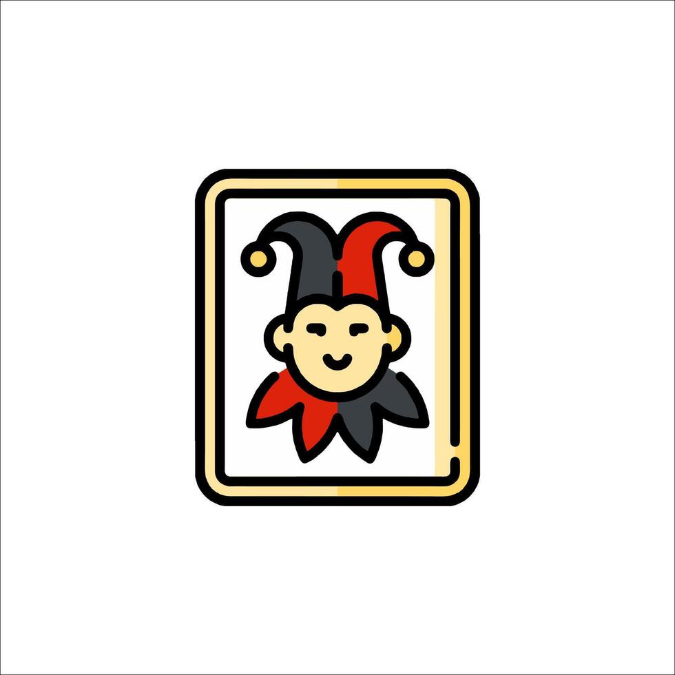 Joker card icon illustration vector