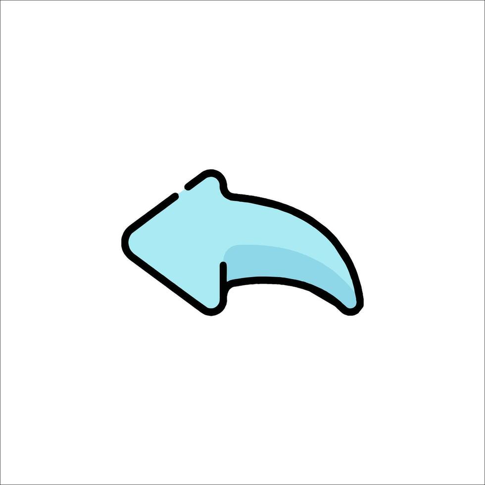 A blue arrow pointing down on a white background vector