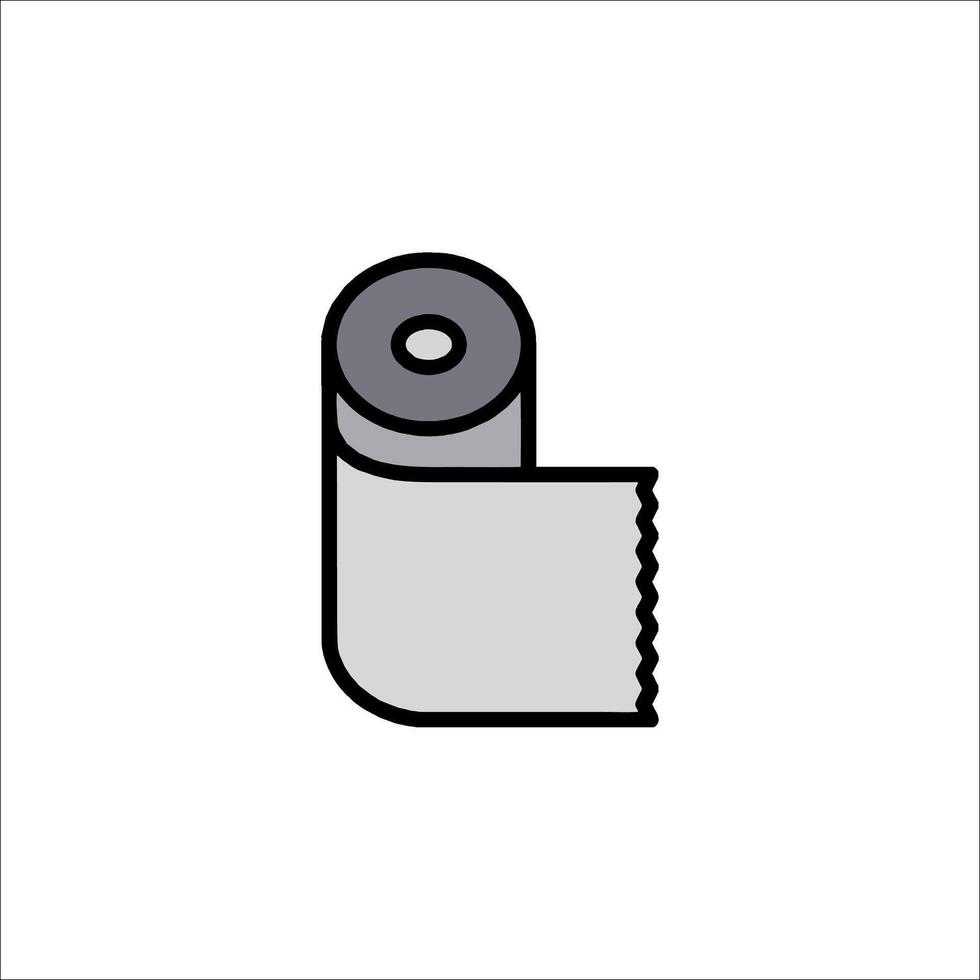 A roll of toilet paper icon on a white background vector