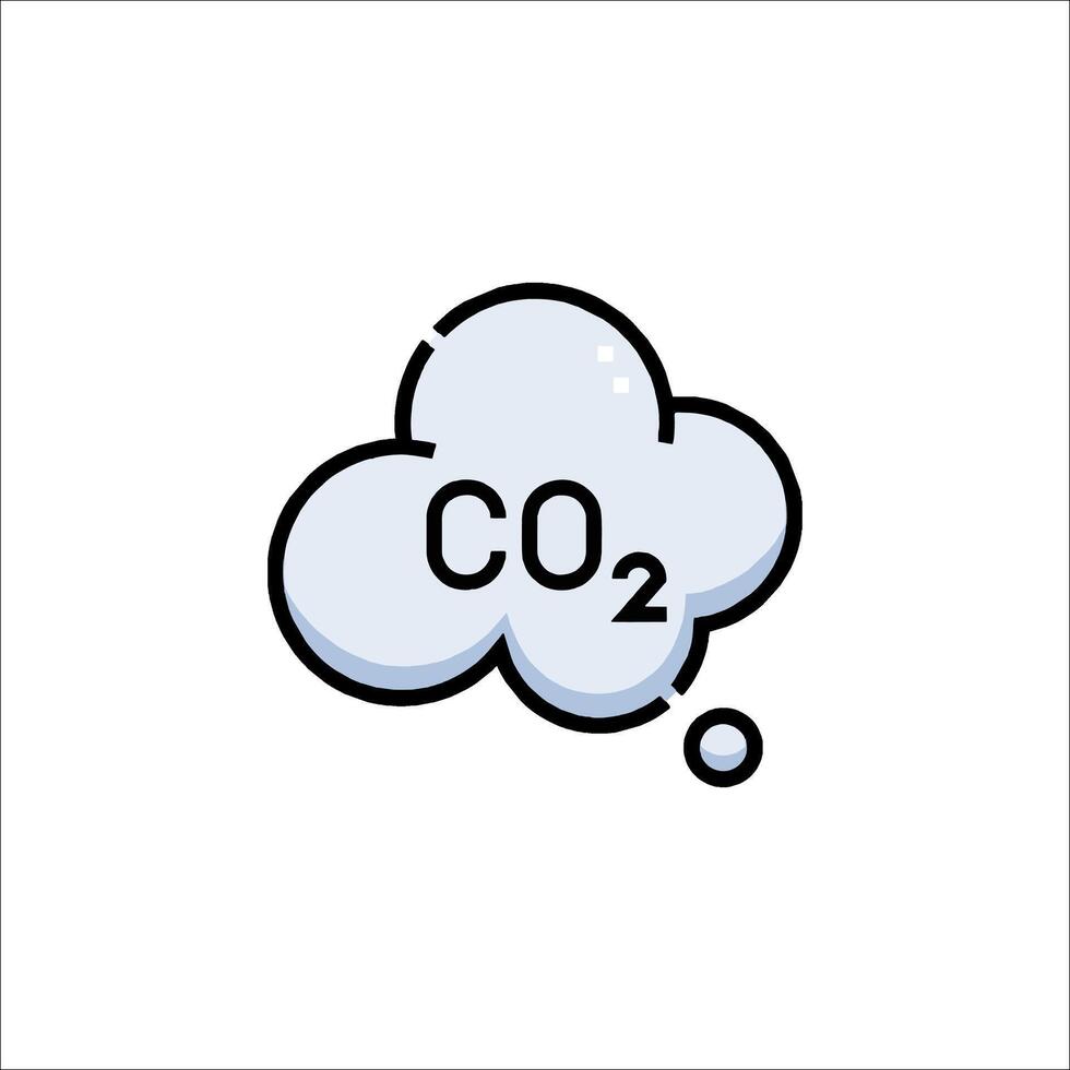 Co2 cloud icon illustration vector