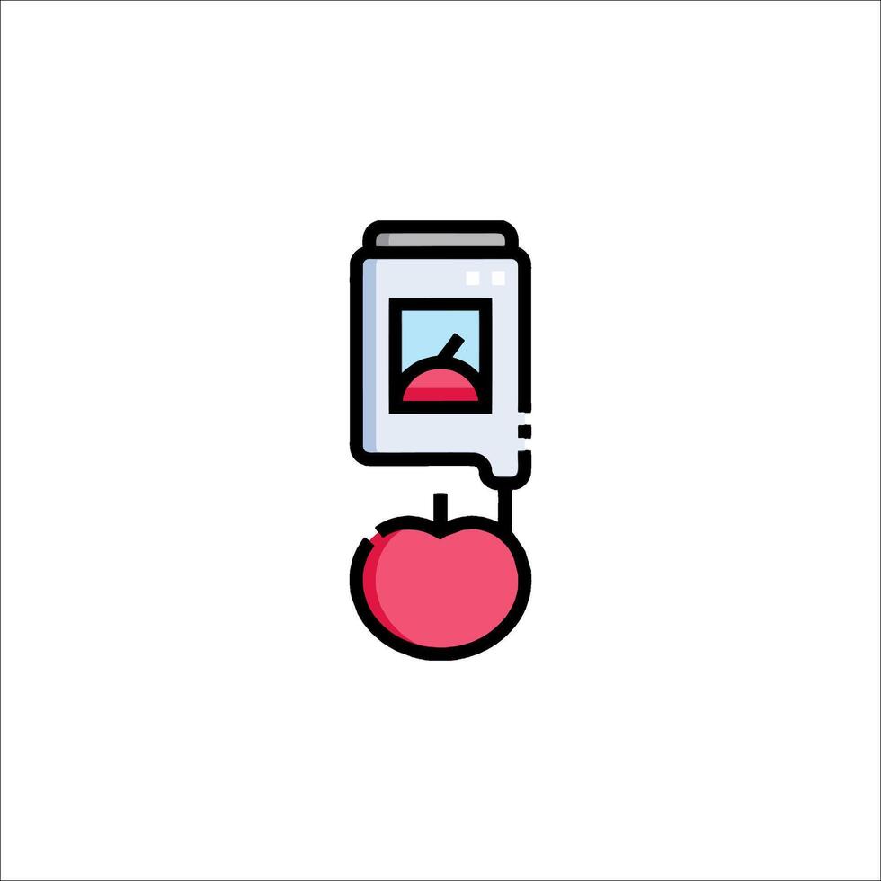 A juice box with an apple on top vector