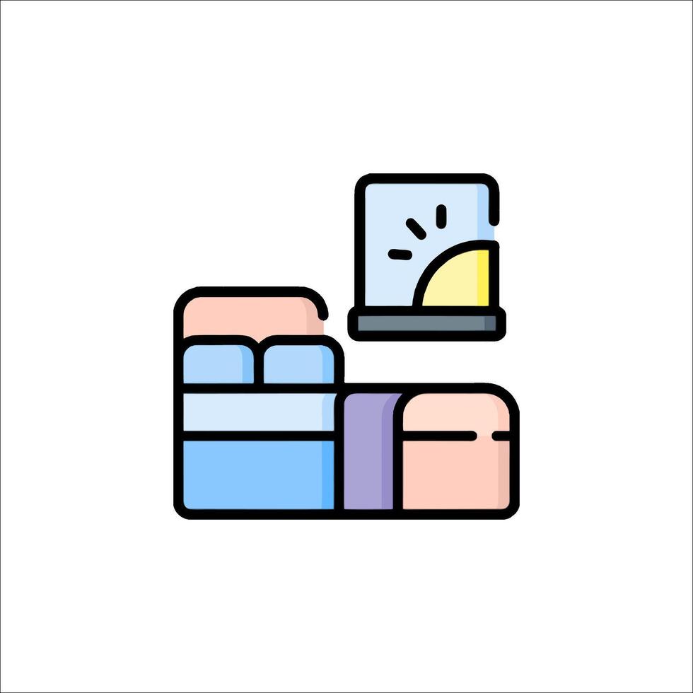 Bedroom icon illustration vector
