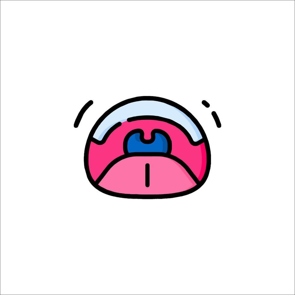 A cartoon mouth with a tongue sticking out vector