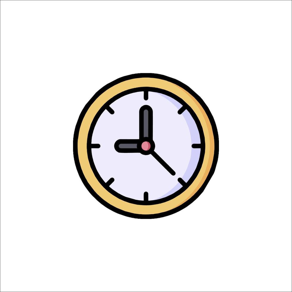 A clock icon on a white background vector