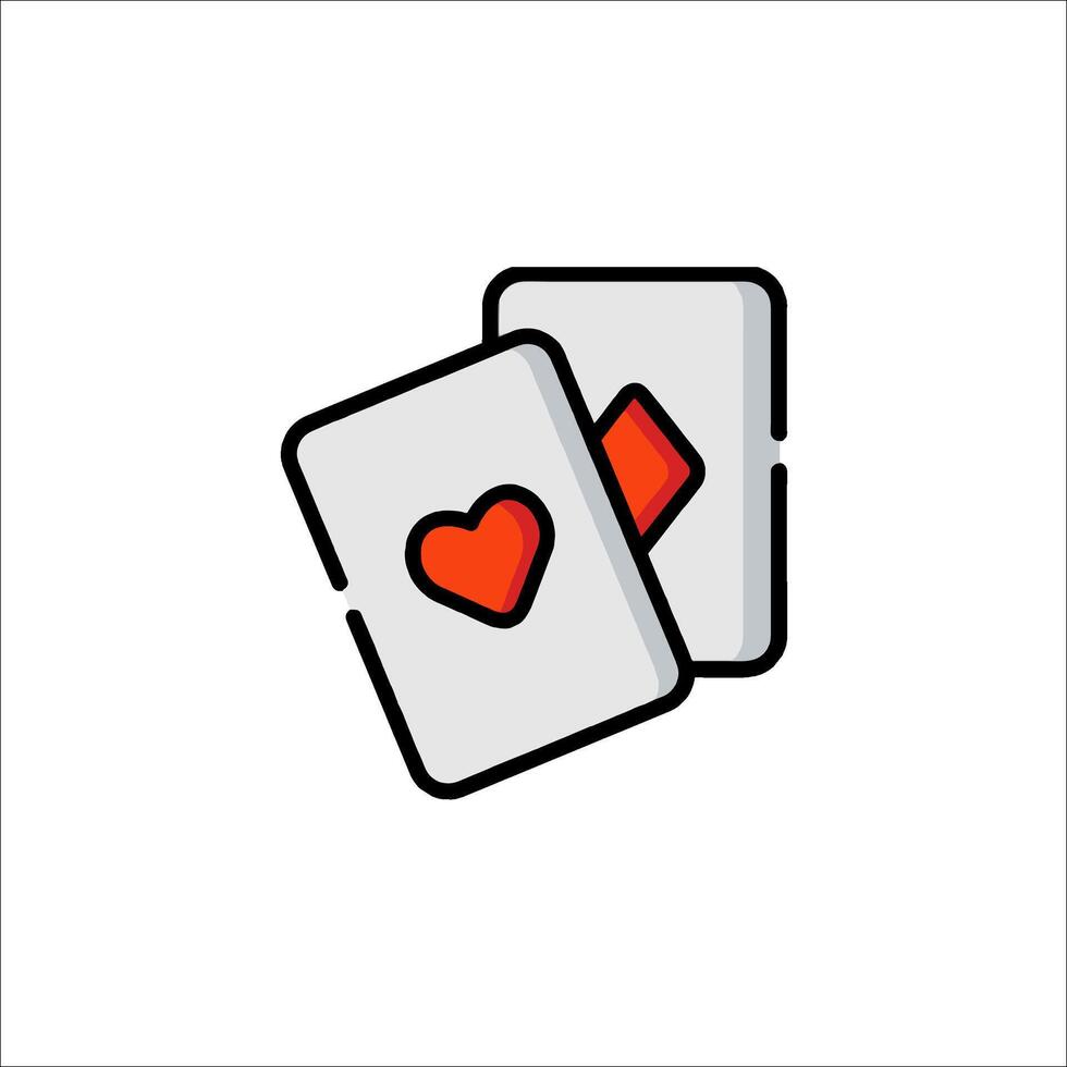 Two playing cards with hearts on them vector