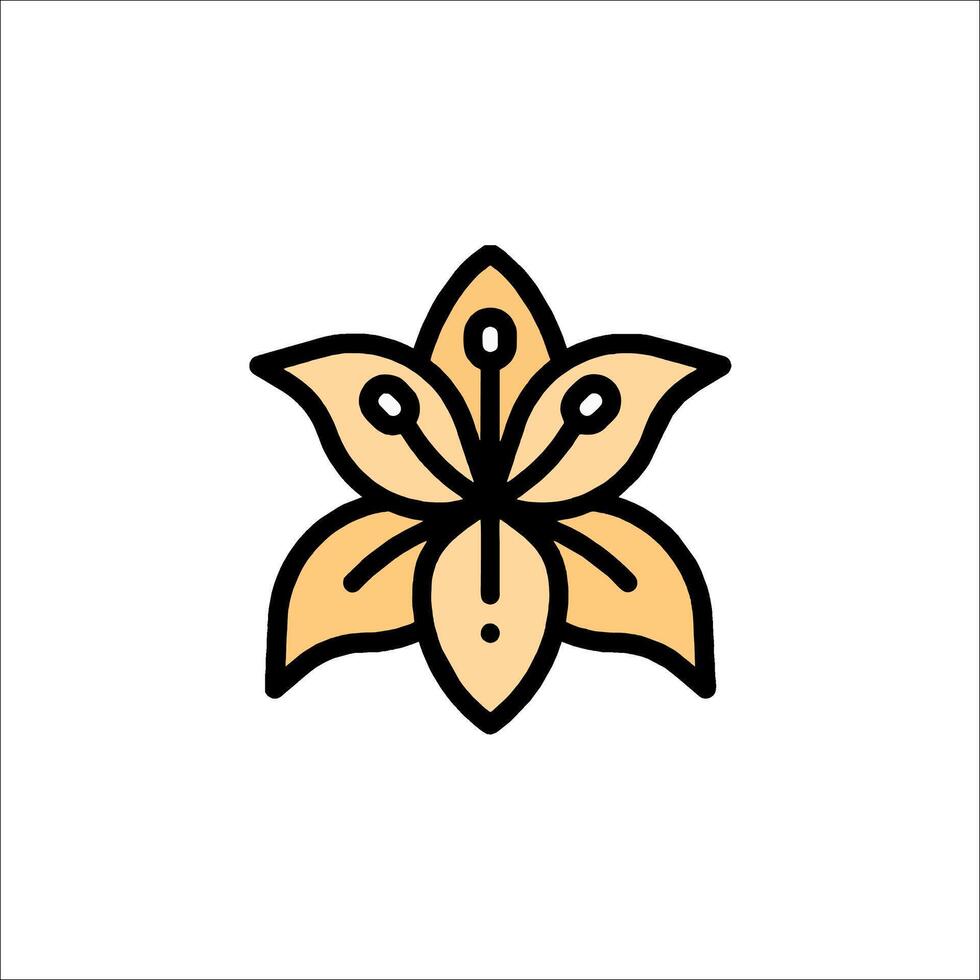 A flower icon in a line style vector