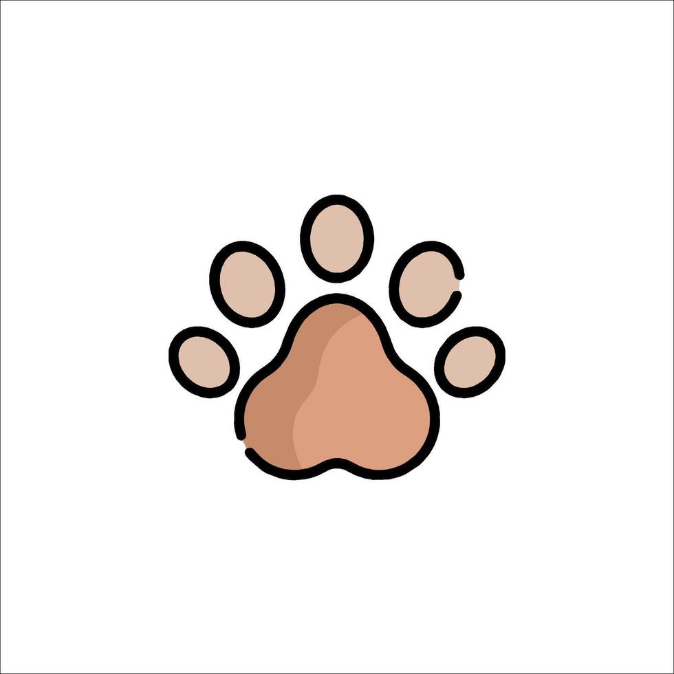 A dog paw icon on a white background vector