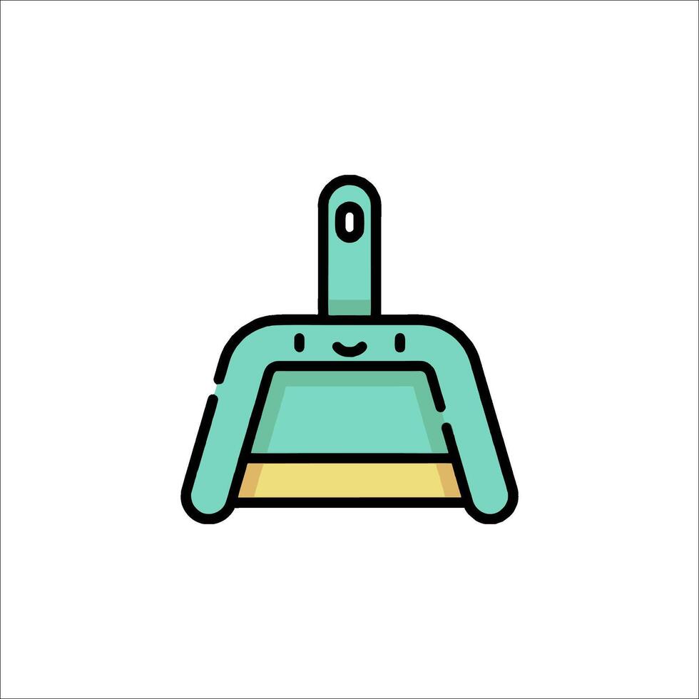 A green and yellow cleaning tool icon vector