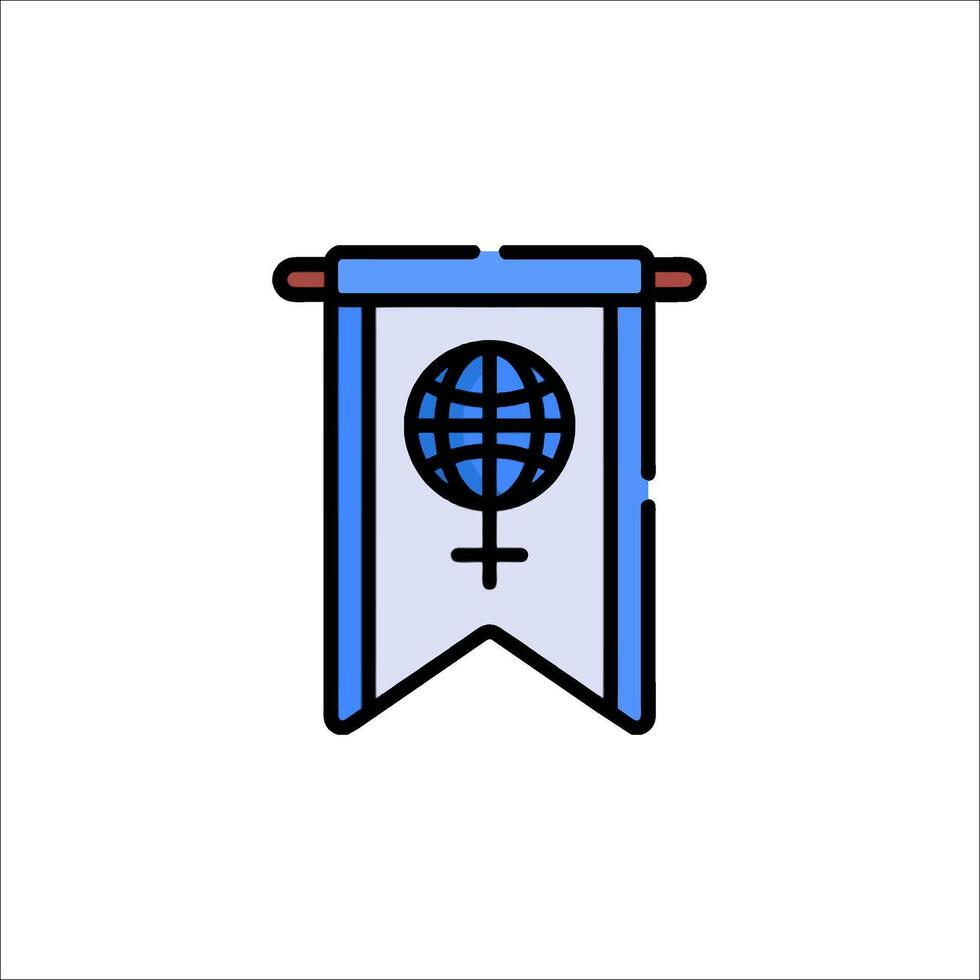 A banner with a globe on it vector