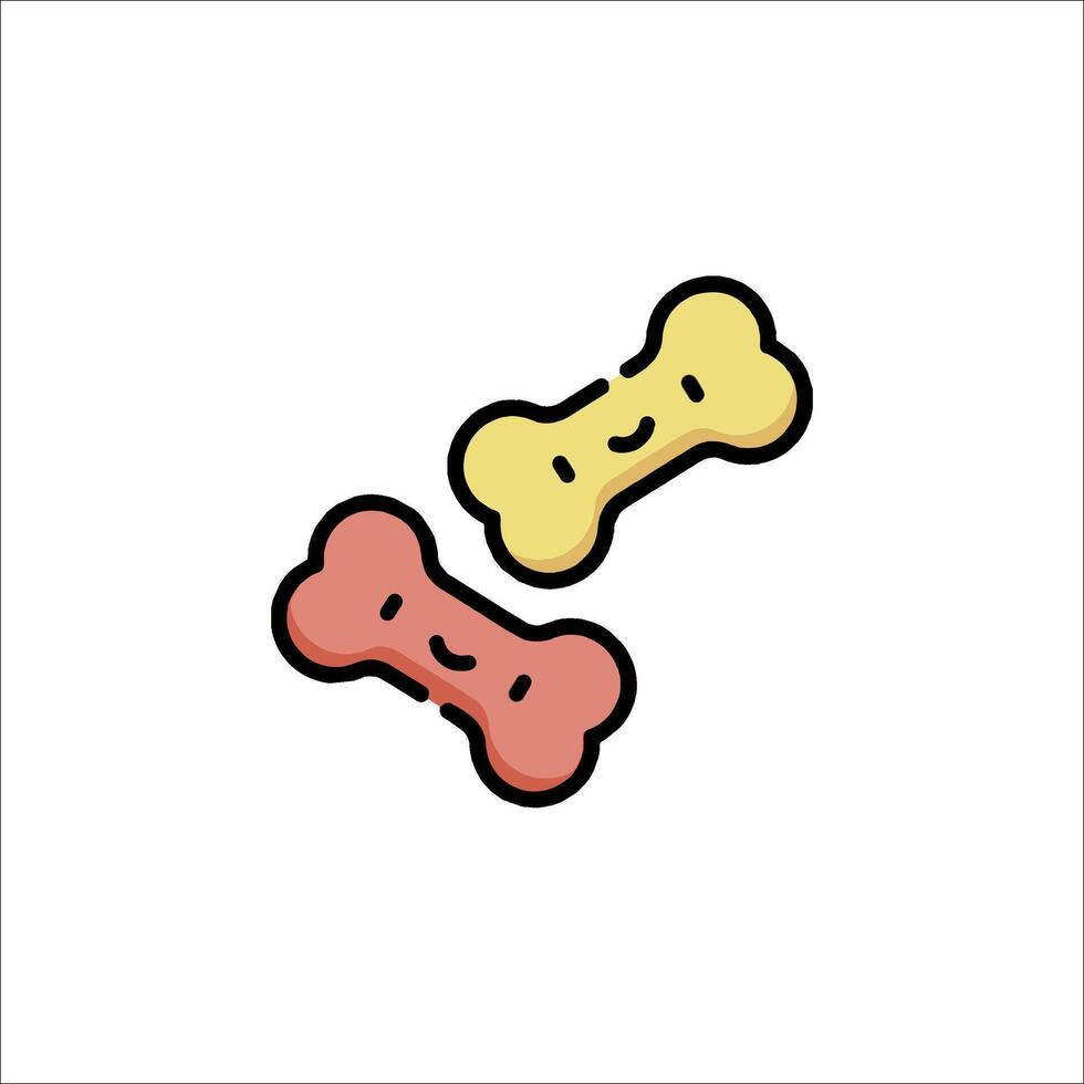 Dog bone icon illustration vector