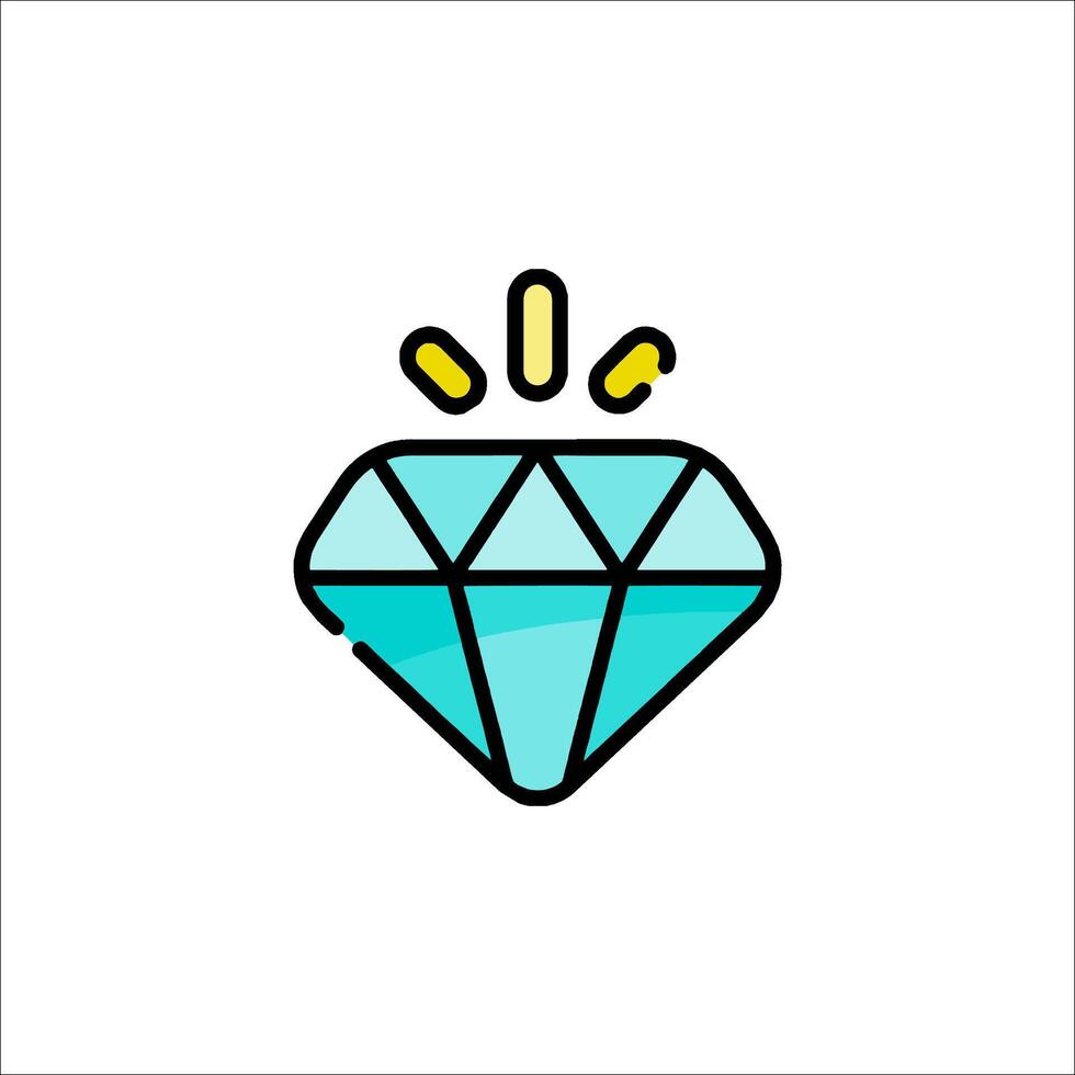 Diamond icon illustration vector