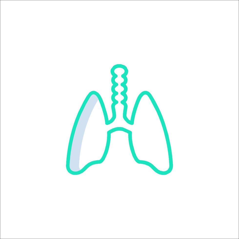 Lungs icon, illustration vector