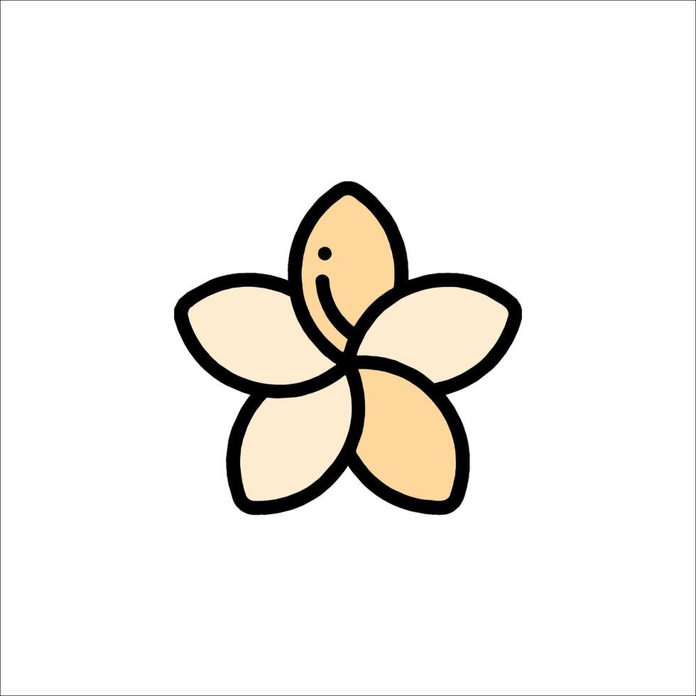 A flower icon with a heart on it vector