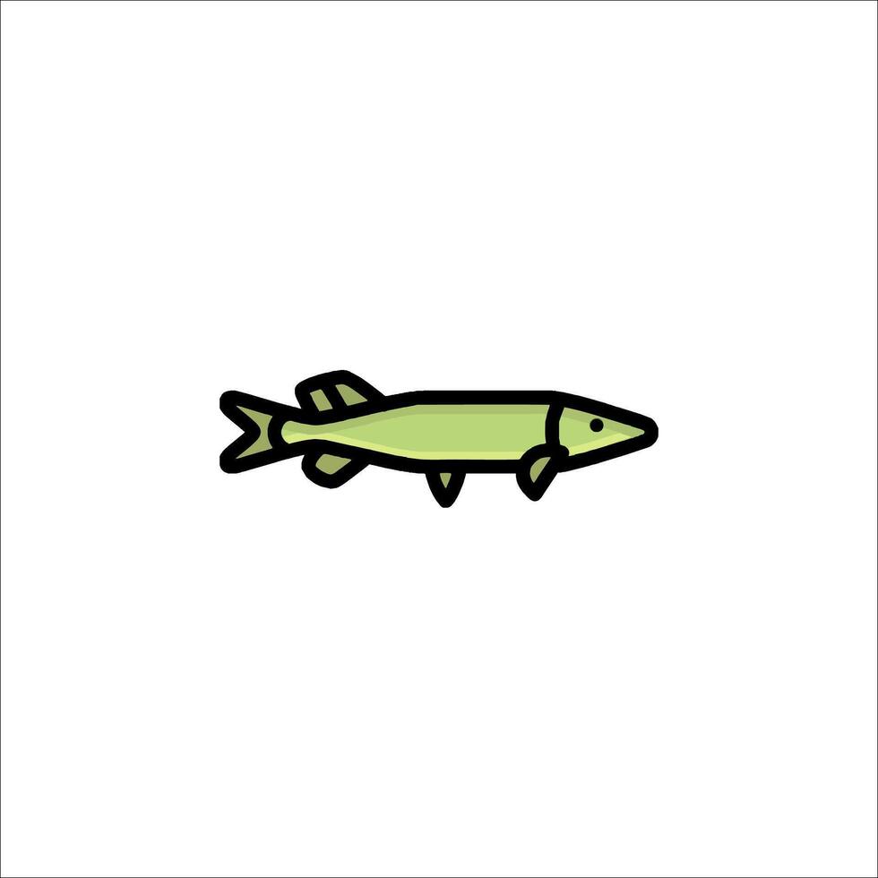 A fish icon in a simple style vector