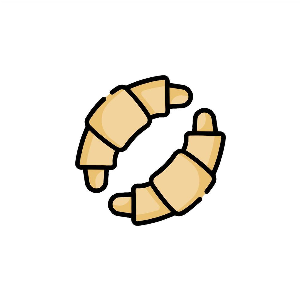 A croissant icon on a white background vector