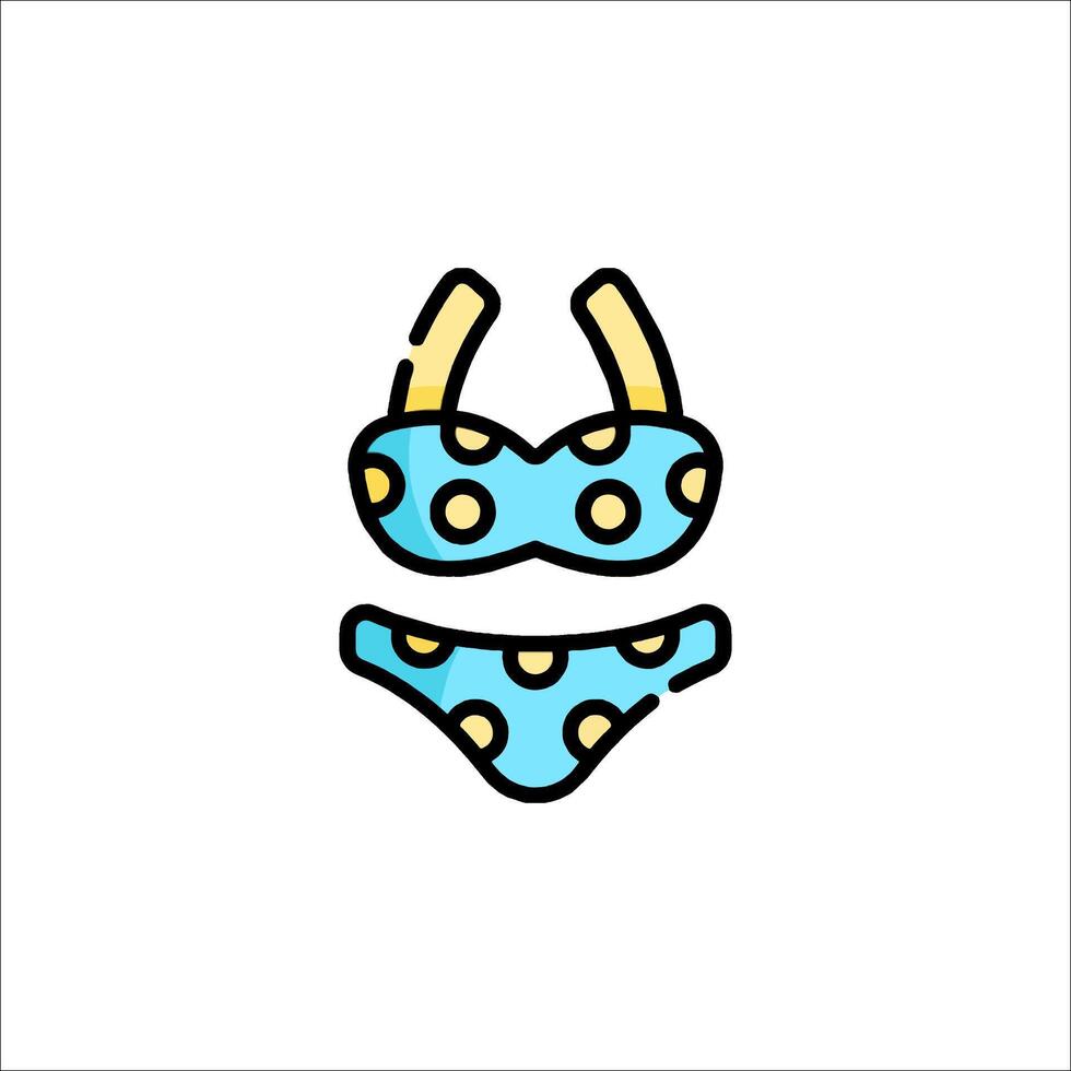 A bikini with polka dots on it vector