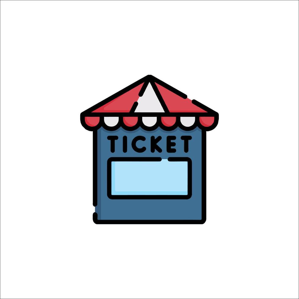 Ticket booth icon illustration vector
