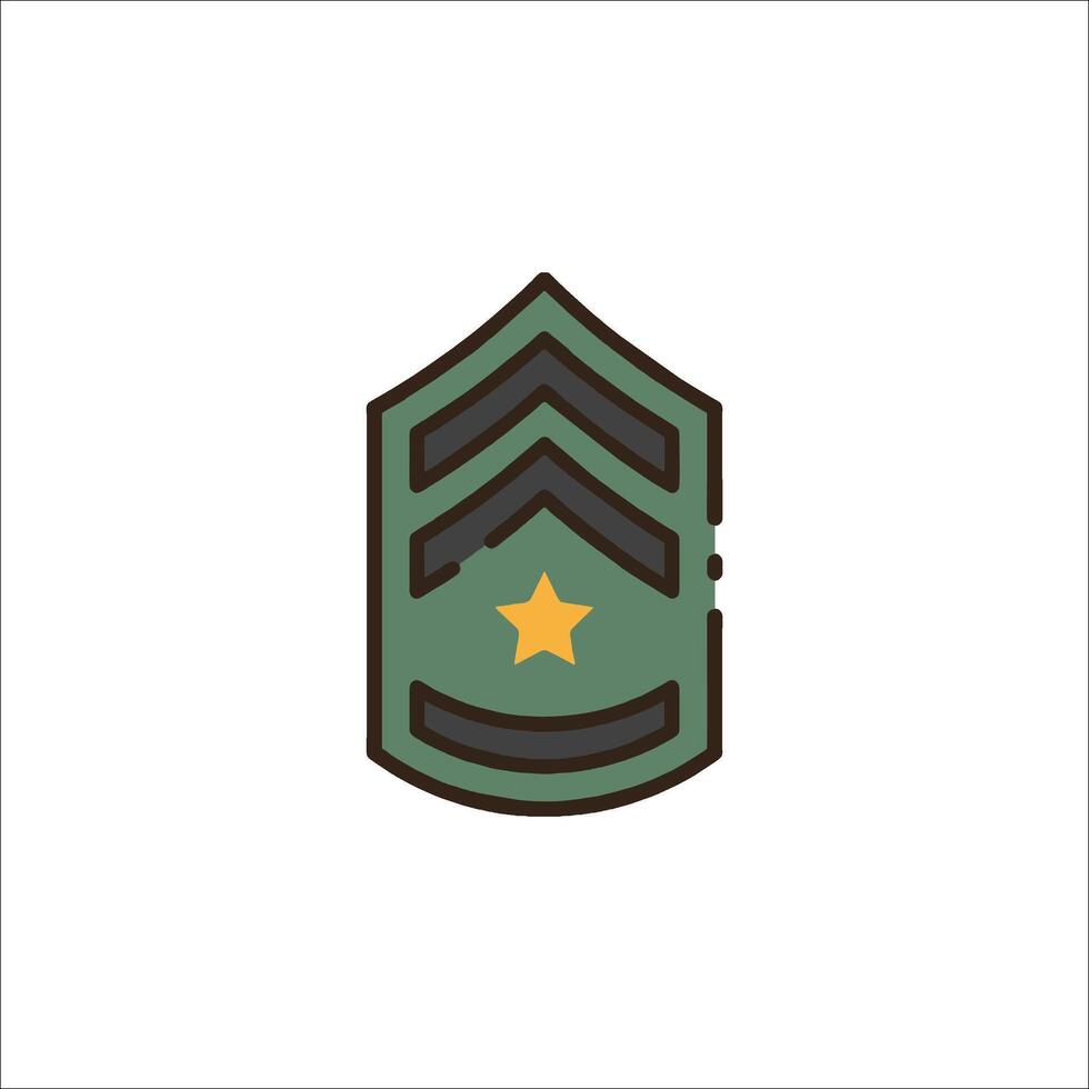Military badge icon illustration vector