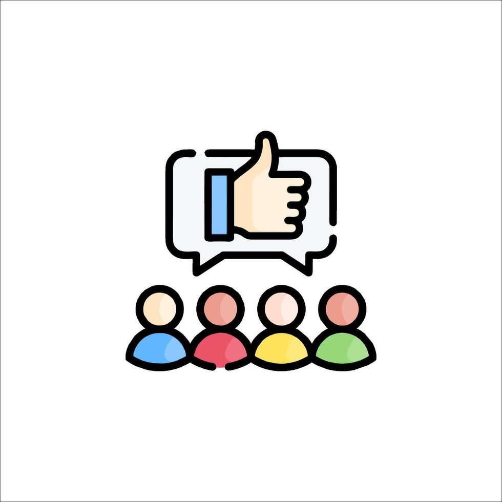 A group of people with thumbs up icon vector