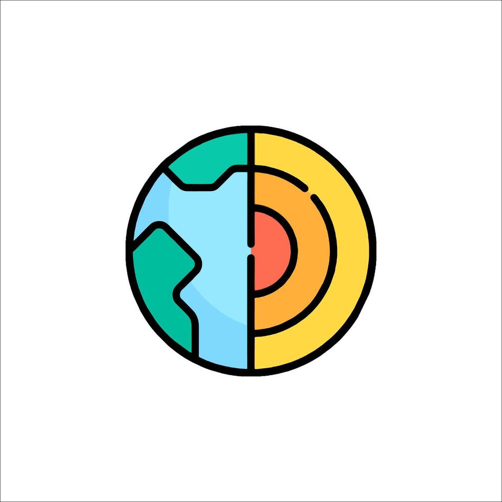 Earth globe icon illustration vector