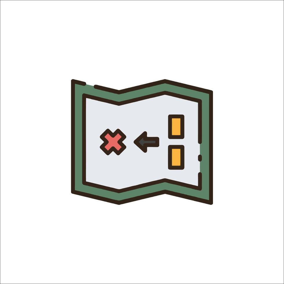 A flat icon of a computer with a cross on it vector