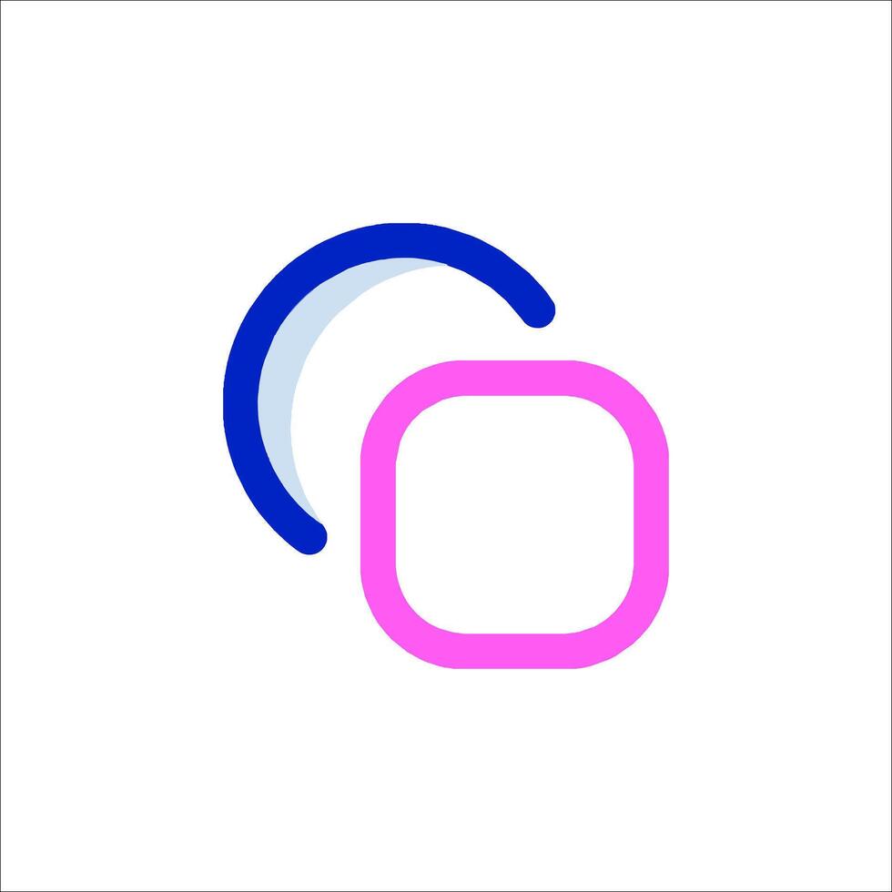 A pink and blue circle with a circle around it vector