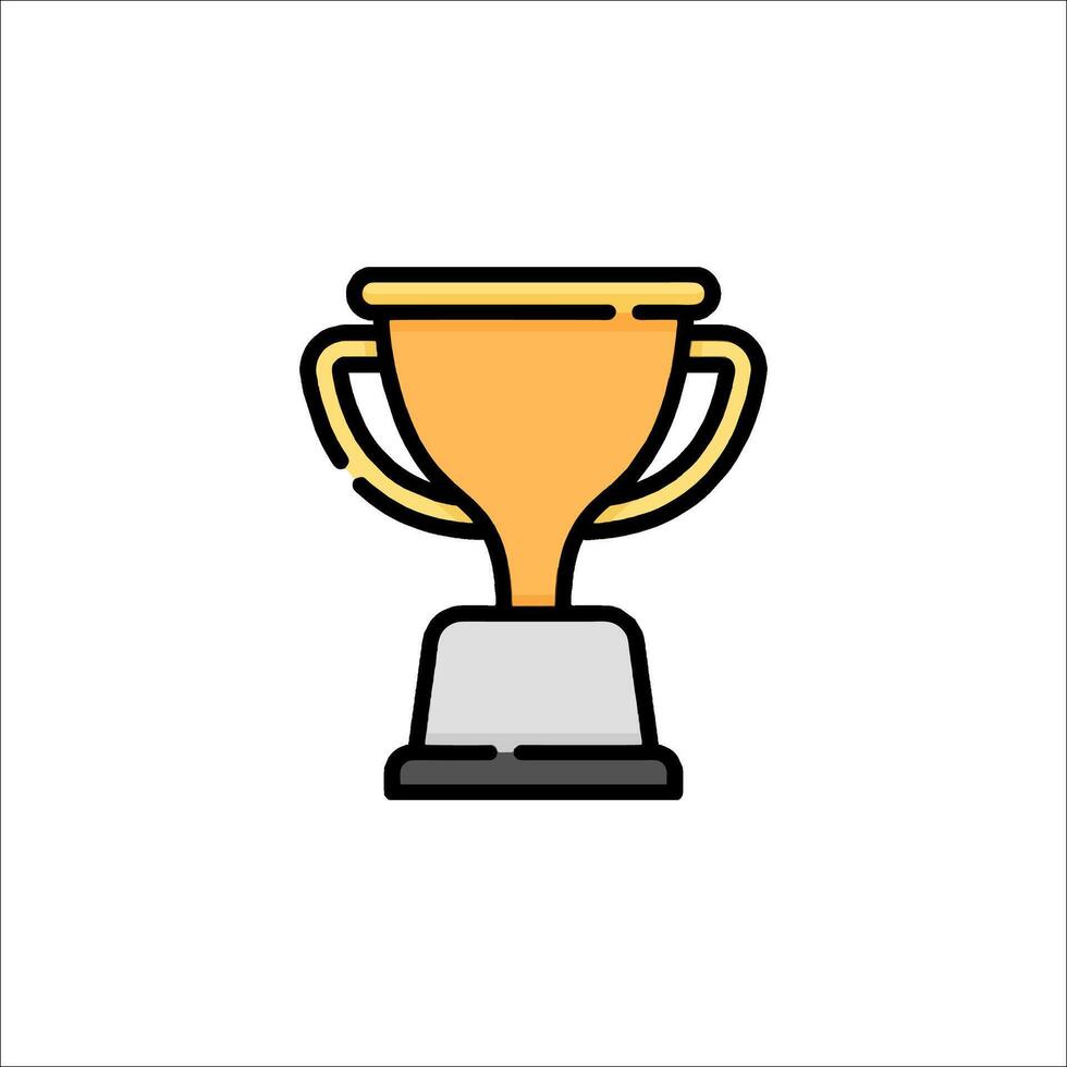 A trophy cup icon on a white background vector