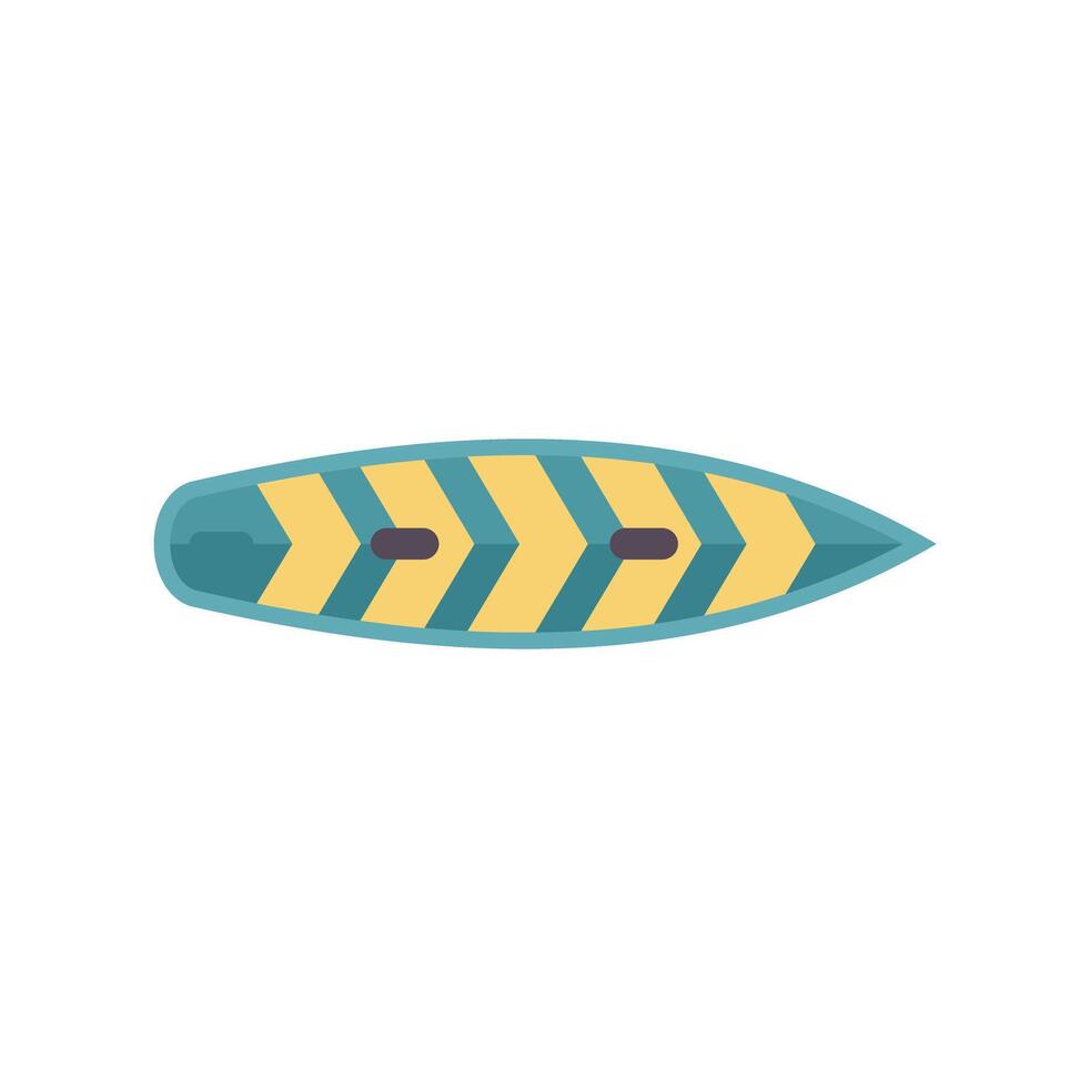 Modern surfboard for surfing on waves in ocean vector