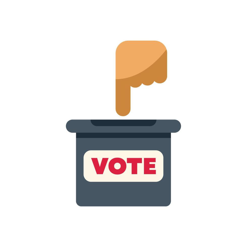 Hand putting vote in ballot box vector