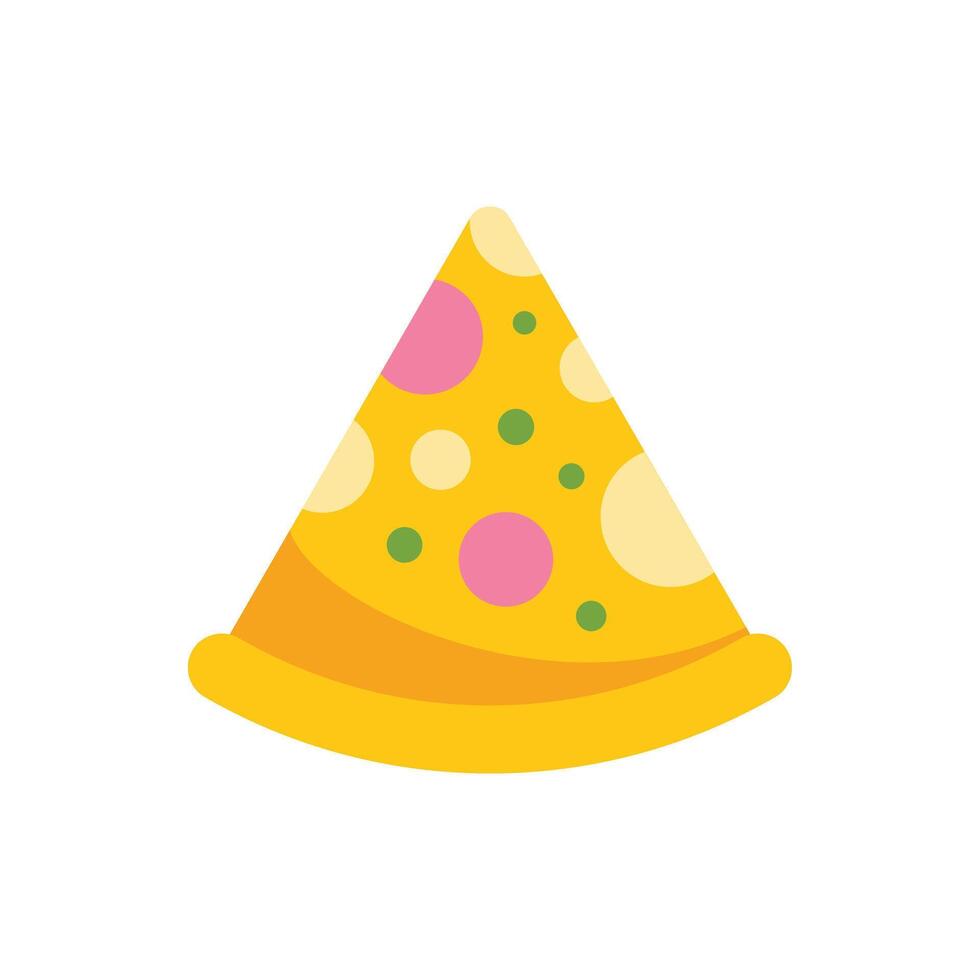 Yummy slice of pizza is waiting to be eaten vector