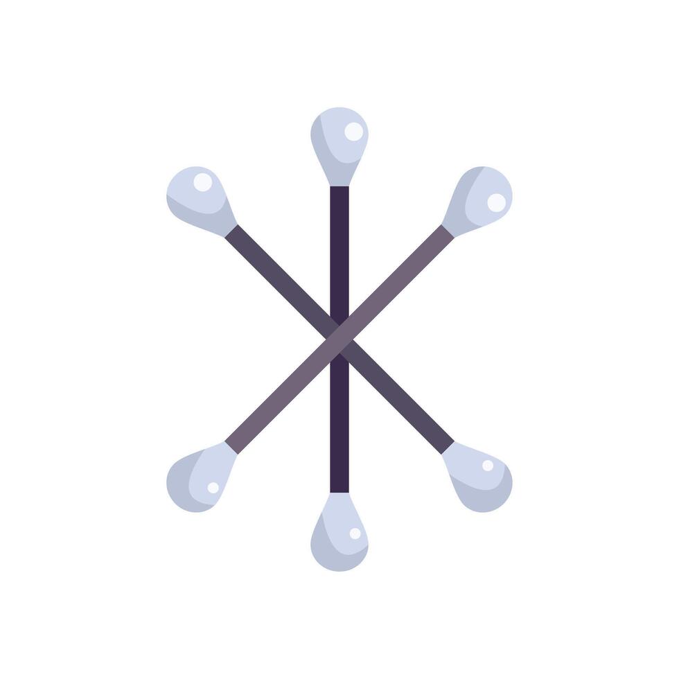 Five cotton swabs forming a star shape vector