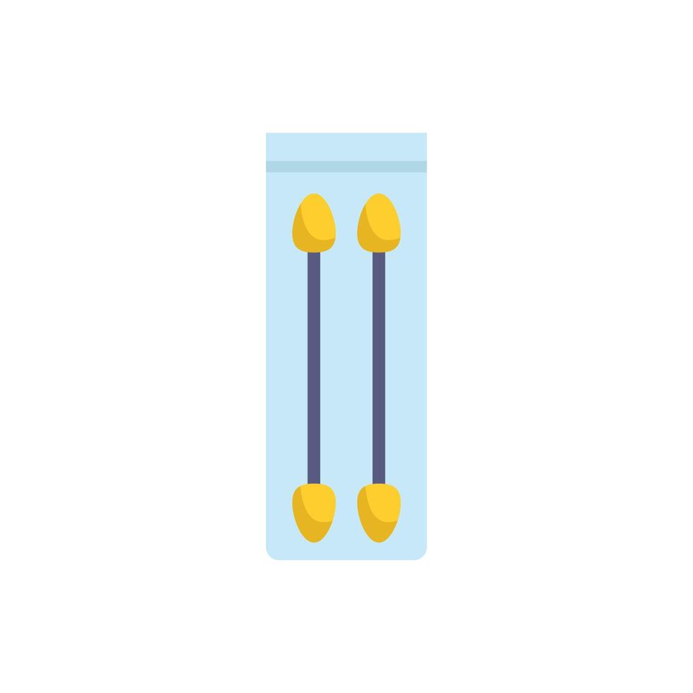 Cotton swabs in opened pack showing hygiene concept vector