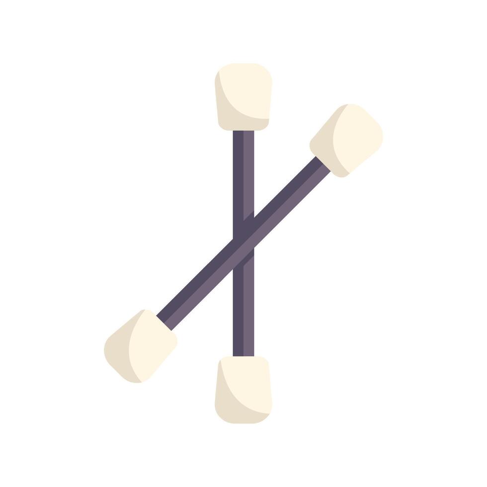 Two cotton swabs crossing with soft tips for hygiene vector