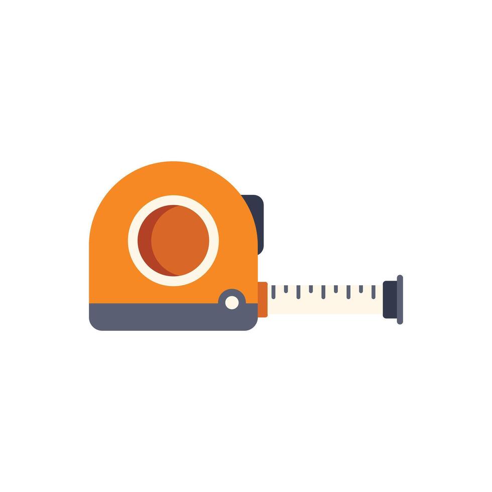 Orange measuring tape measuring empty space vector