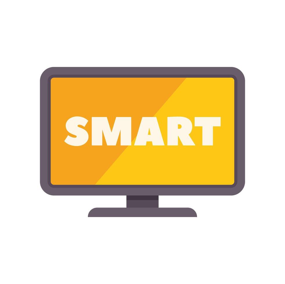 Smart tv showing smart word on screen vector