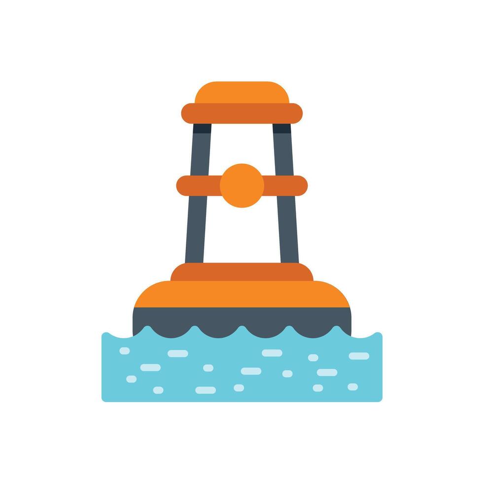 Offshore oil rig extracting petroleum from the ocean floor vector