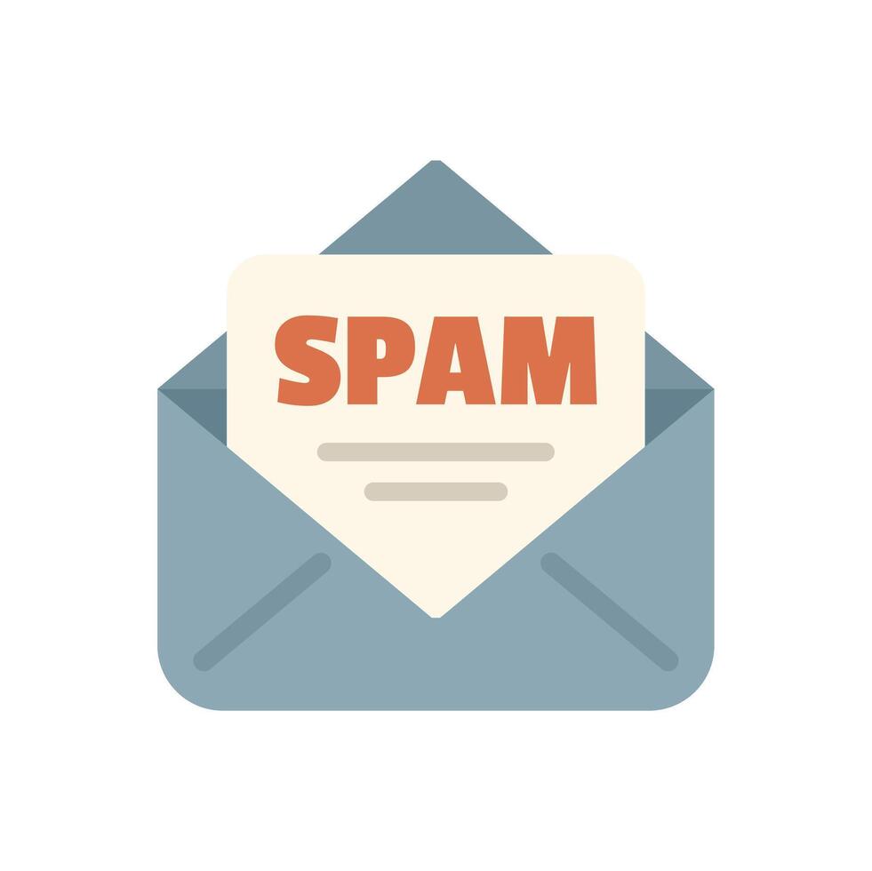 Open mail envelope containing spam message vector