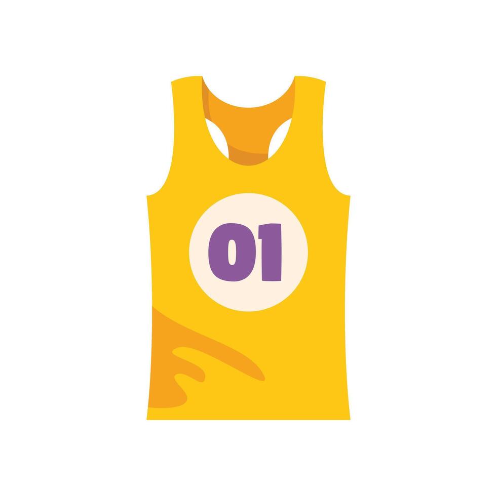 Yellow sports shirt with number one for champion vector