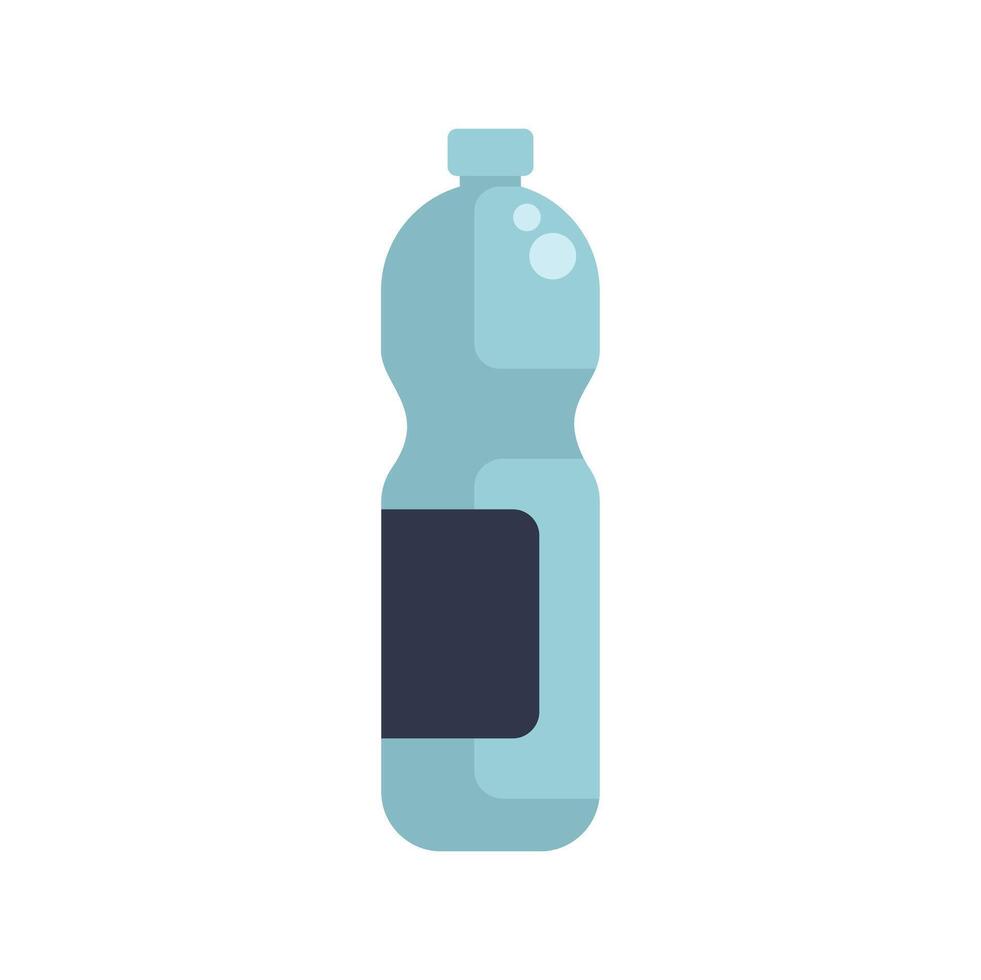 Plastic water bottle with blank label on white background vector