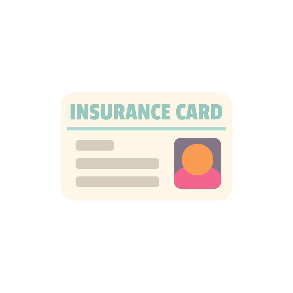 Insurance card representing health care coverage and medical expenses vector
