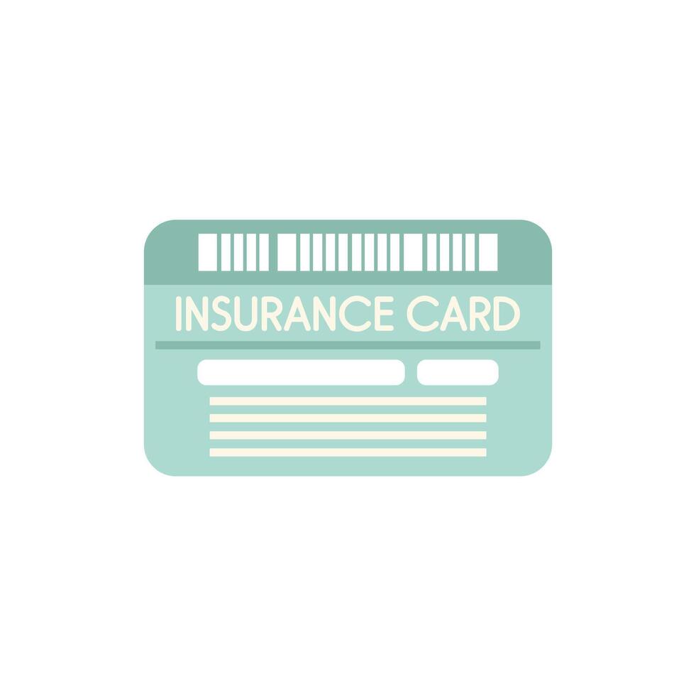 Insurance card representing health care coverage and medical expenses vector