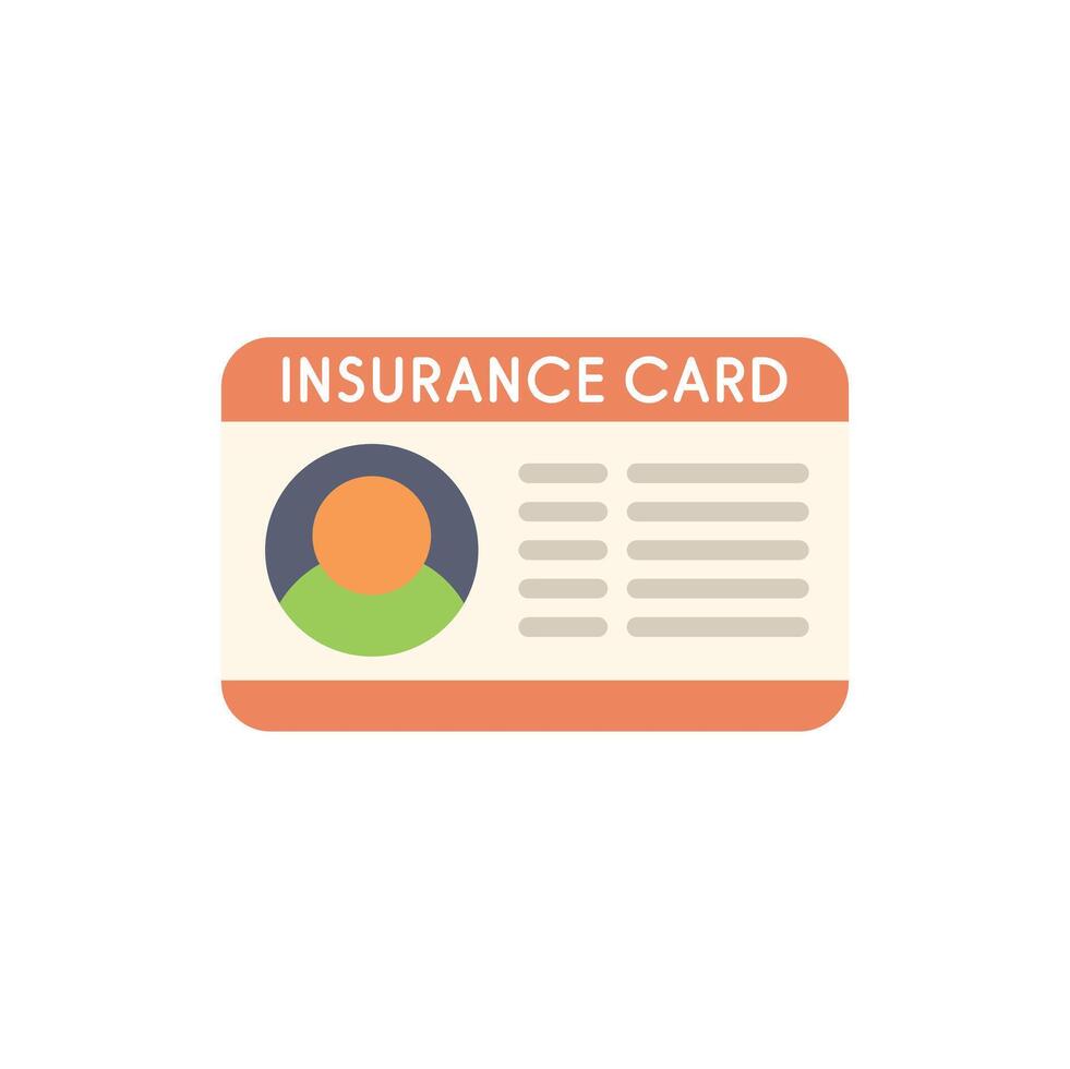 Insurance card displaying personal information for healthcare coverage vector